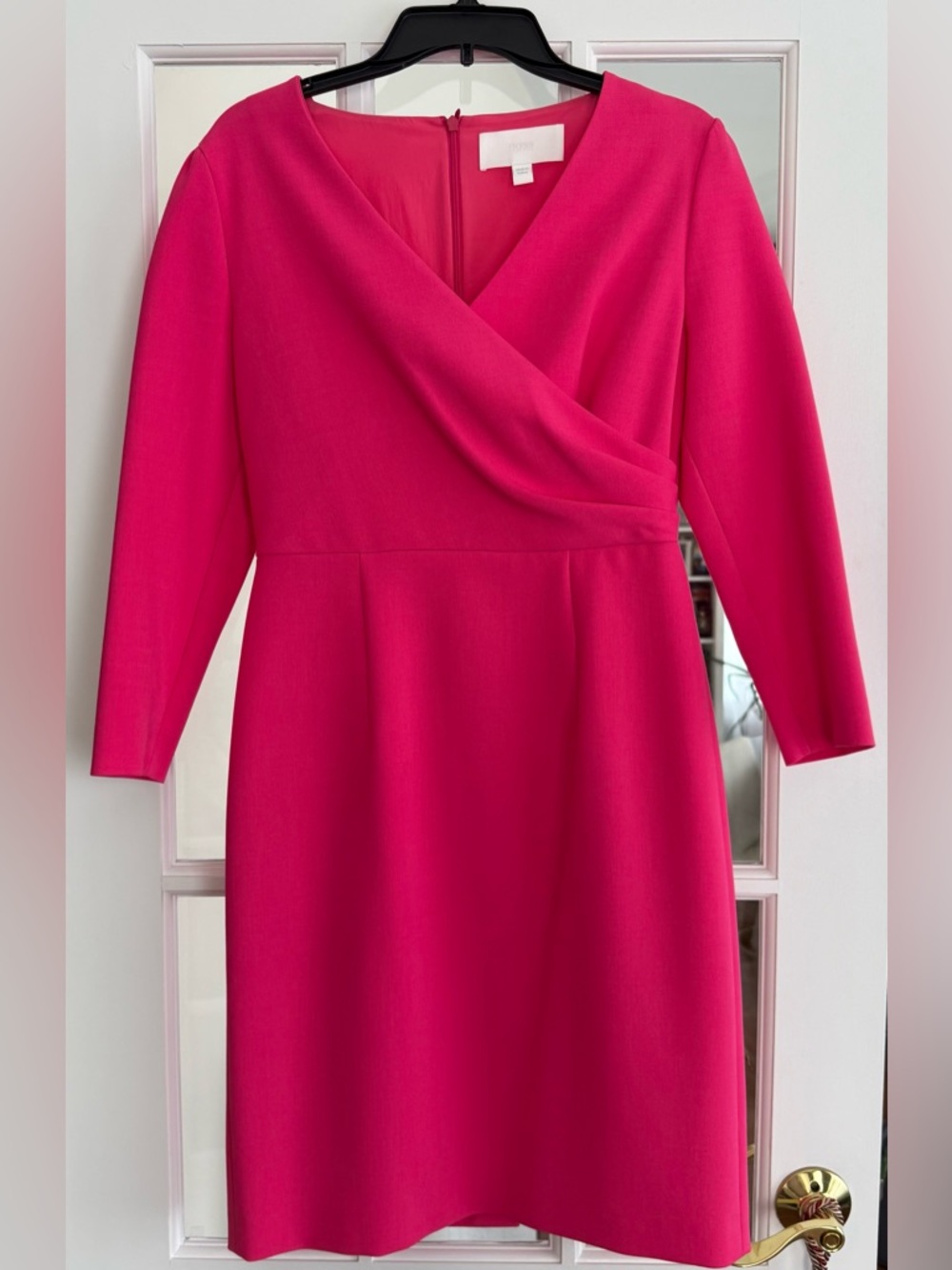 Boss Vibrant Pink Long/Mid Length Sleeve Dress Size 6 - Pink